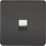 Knightsbridge  1-Gang Master Telephone Socket Matt Black
