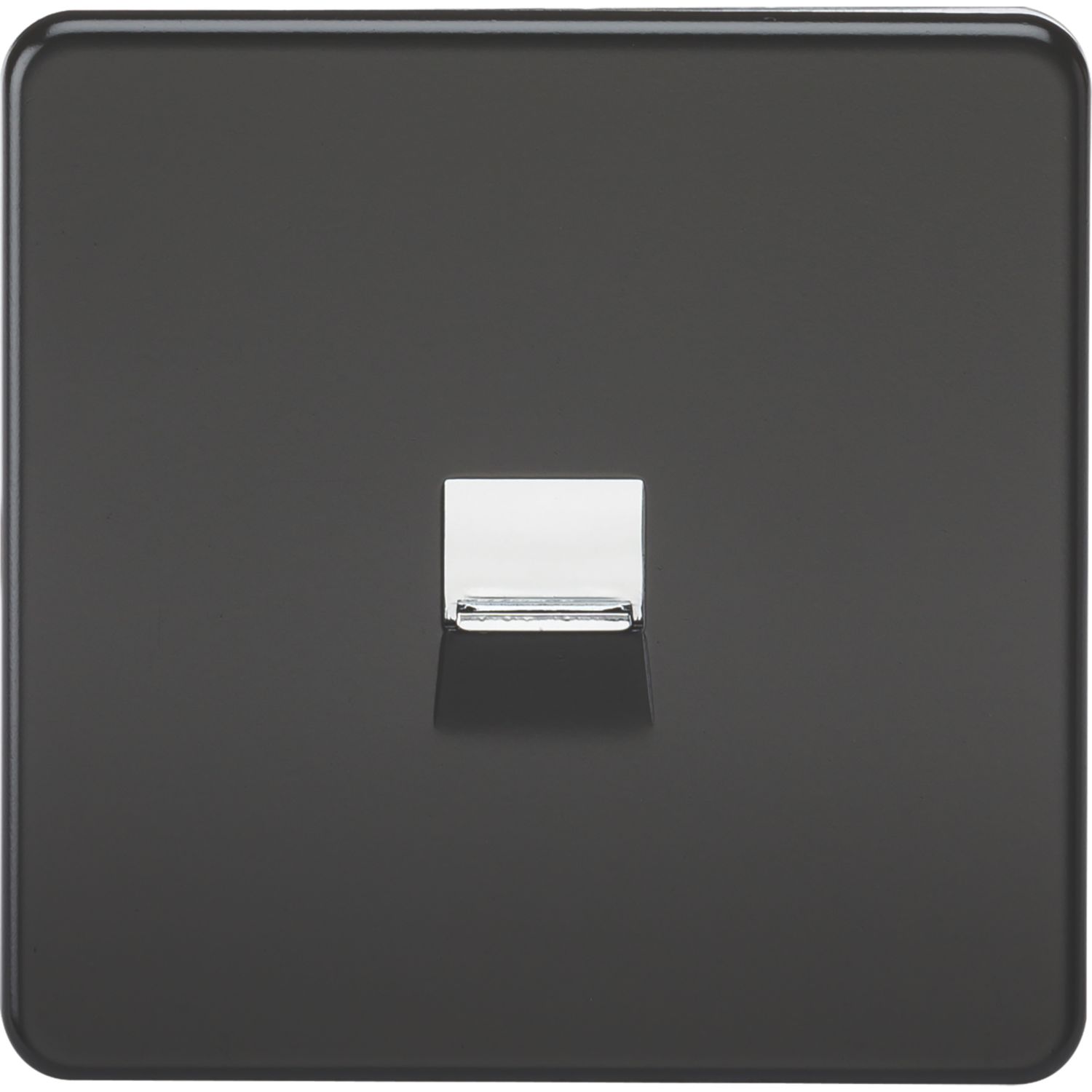 Knightsbridge 1-Gang Master Telephone Socket Matt Black (467TY)