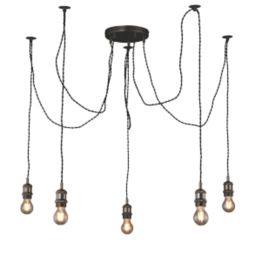Quay Design Denver 5-Light Pendant Brushed Bronze