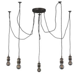 Quay Design Denver 5-Light Pendant Brushed Bronze