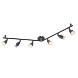 Saxby Amalfi Bar 6-Light Spotlight Matt Black