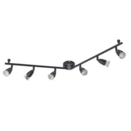 Saxby Amalfi Bar 6-Light Spotlight Matt Black