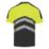 Regatta Hi-Vis XPro Short Sleeve T-Shirt Black/Yellow 2X Large 48" Chest