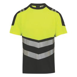 Regatta Hi-Vis XPro Short Sleeve T-Shirt Black/Yellow 2X Large 48" Chest
