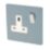 Varilight  13AX 1-Gang DP Switched Plug Socket Sky Blue  with White Inserts