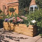 Rowlinson  Rectangular Patio Planter Natural Timber 1800mm x 400mm x 370mm
