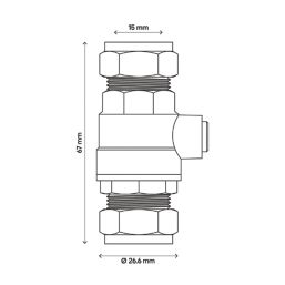 Flomasta Full Bore Isolating Valve 15mm