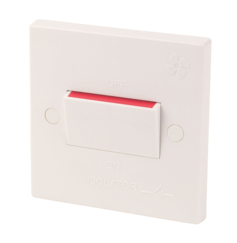 10A 1-Gang 3-Pole Fan Isolator Switch White
