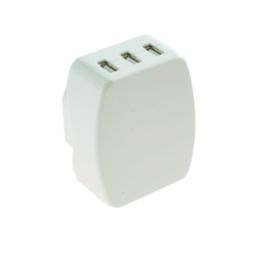Masterplug 3-Outlet Type A Plug-In USB Charging Plug Adaptor  - Screwfix
