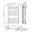 Flomasta Flat Bar 1000mm x 600mm 1126BTU Chrome Vertical Designer Radiator