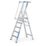 Zarges Aluminium 2.32m 5 Step Platform Step Ladder With Handrail