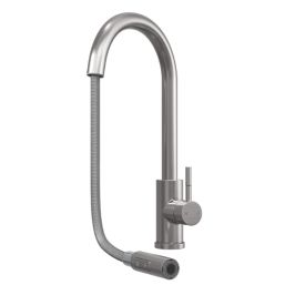 ETAL Cato  Pull-Out Kitchen Mixer Tap Brushed Steel