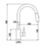 ETAL Cato  Pull-Out Kitchen Mixer Tap Brushed Steel