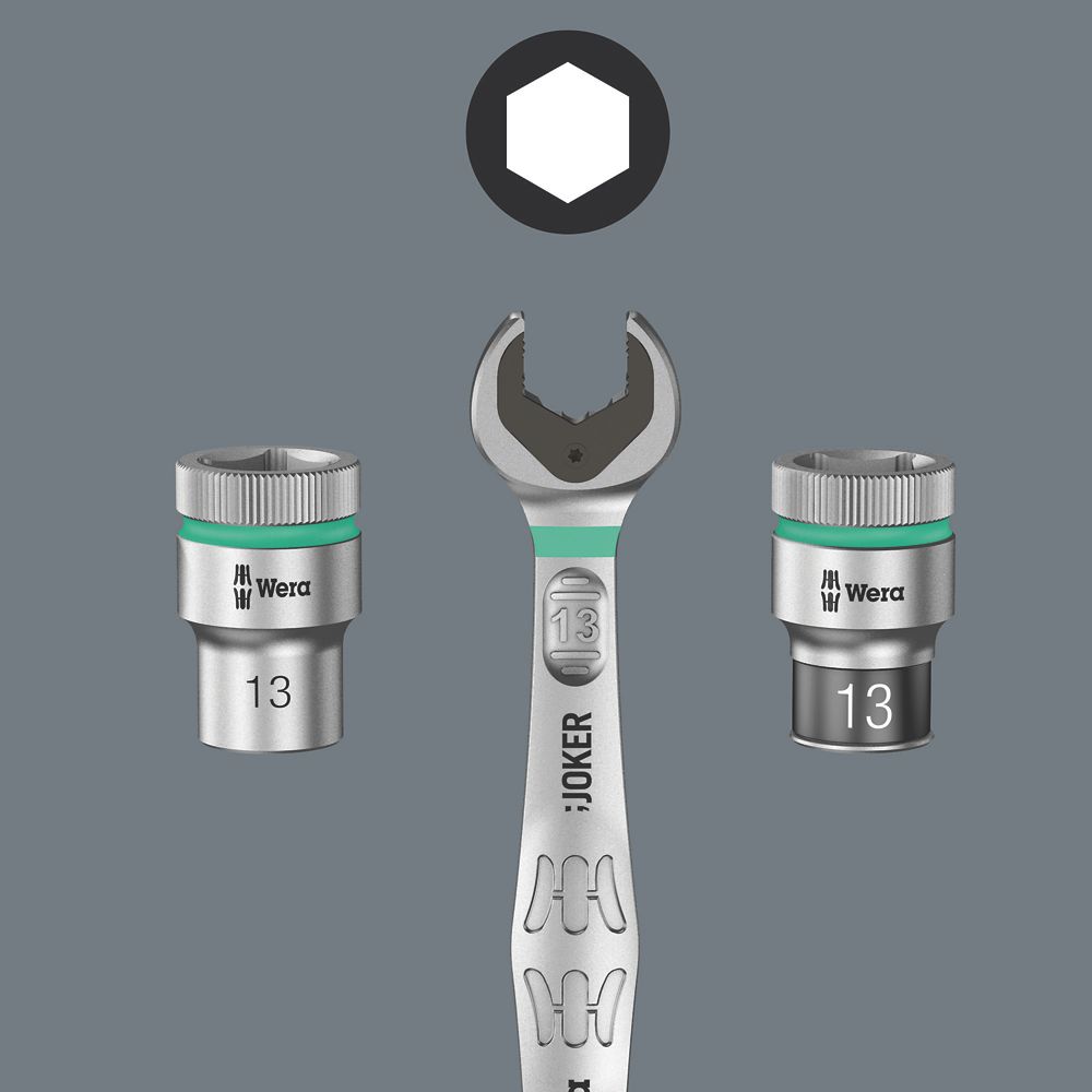 WERA 10mm JOKER Combination/Combi Open End Ratchet Ring Spanner Wrench,  073270 4013288164360