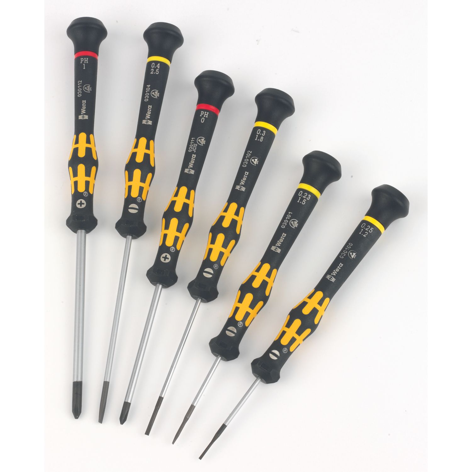 Wera Kraftform Micro 1578 A/6 Mixed Precision ESD Screwdriver Set 6 Pieces (468FU)