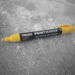 TRACER Thick Tip Yellow Permanent Marker - Screwfix