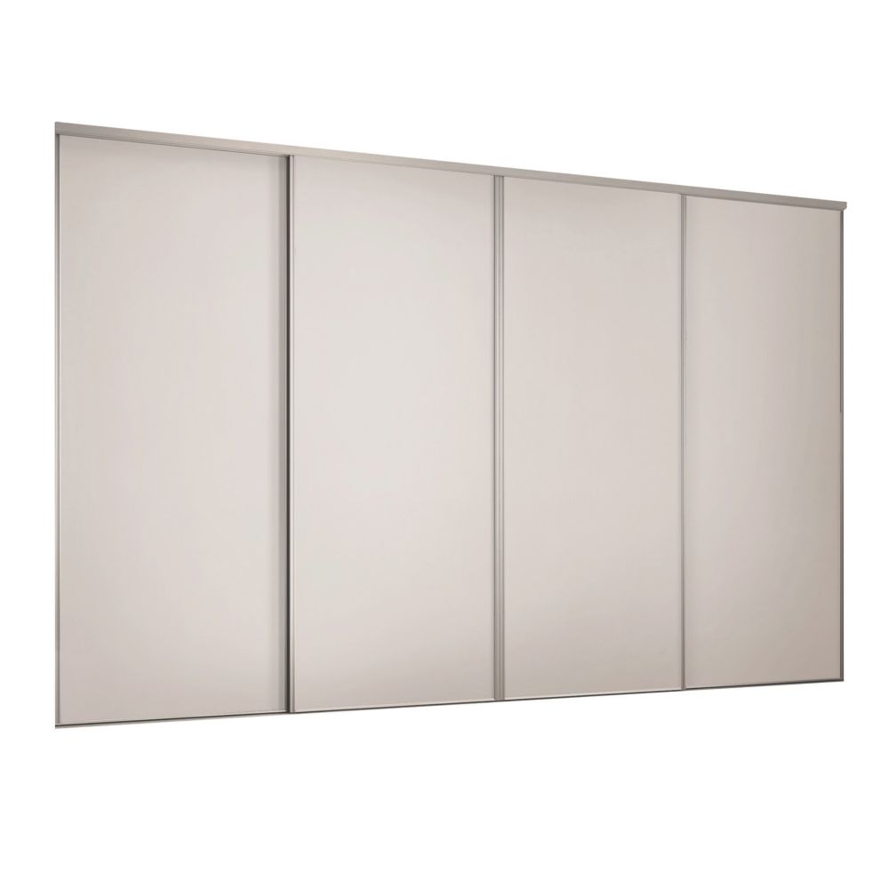 Spacepro Classic 4Door Sliding Wardrobe Door Kit Cashmere Frame