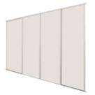 Spacepro Classic 4-Door Sliding Wardrobe Door Kit Cashmere Frame Cashmere Panel 2978mm x 2260mm