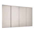Spacepro Classic 4-Door Sliding Wardrobe Door Kit Cashmere Frame Cashmere Panel 2978mm x 2260mm