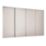 Spacepro Classic 4-Door Sliding Wardrobe Door Kit Cashmere Frame Cashmere Panel 2978mm x 2260mm
