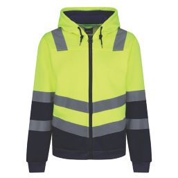 Regatta Pro Hi-Vis Hoodie Yellow/Navy Small 40" Chest