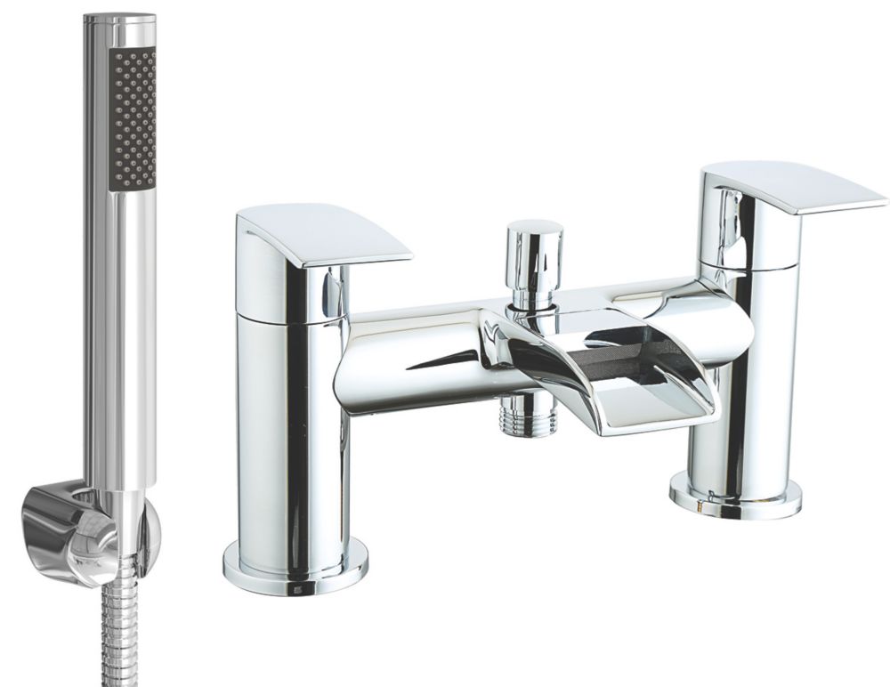 ETAL Water DeckMounted Bath Shower Mixer Tap Polished Chrome Screwfix