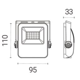 4lite  Outdoor LED Floodlight Black 50W 5750lm