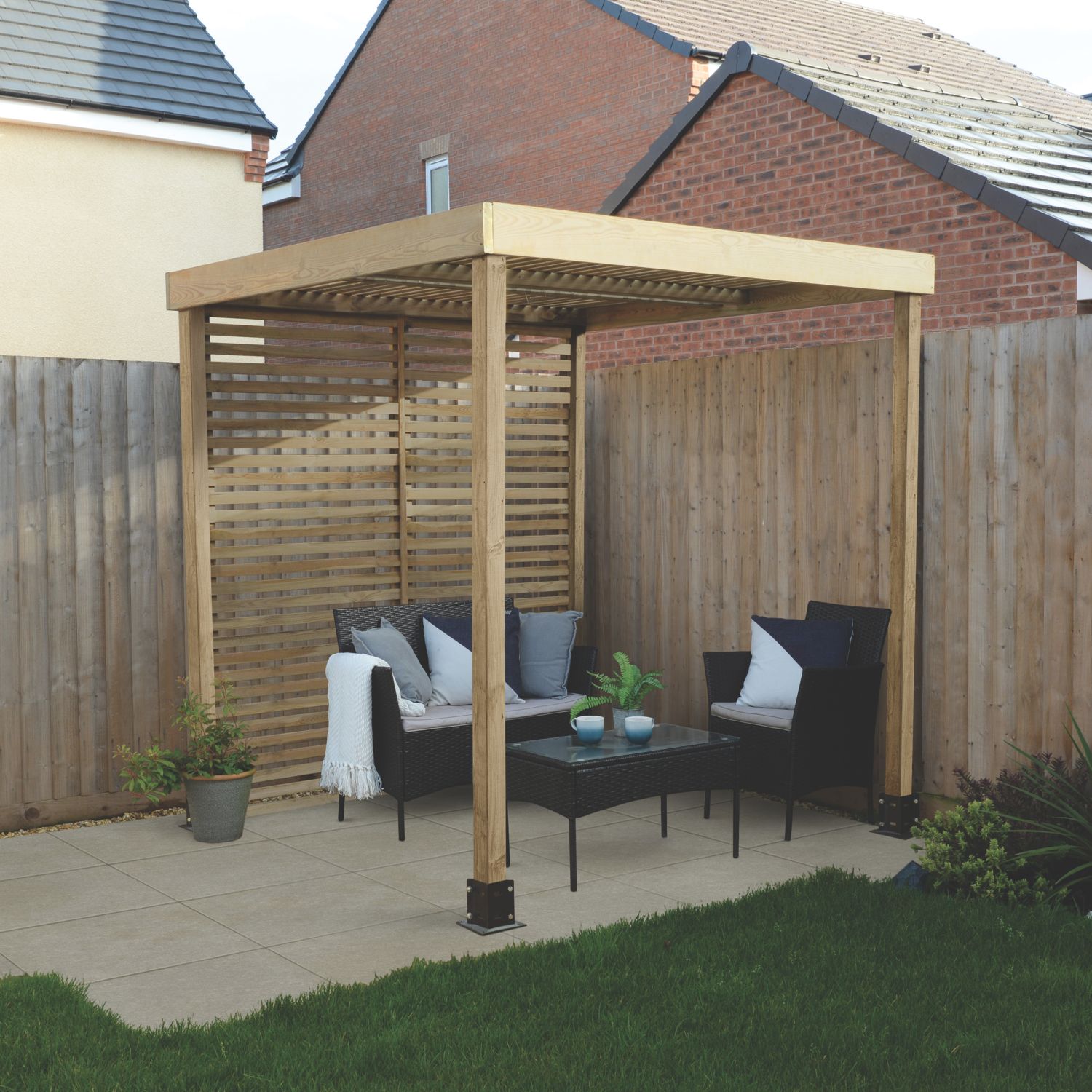 Forest 6' 6" x 6' 6" (Nominal) Flat Timber Pergola (468KT)