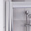 Aqualux Edge 8 Framed Offset Quadrant Shower Enclosure & Tray Right-Hand Silver Effect 1200mm x 800mm x 2000mm
