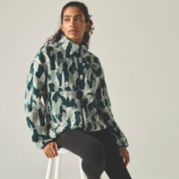 Regatta RoswindWR  Womens Fleece Deep Pine Brushstroke Camo Print  Size 14