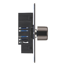 LAP  1-Gang 2-Way LED Dimmer Switch  Black Nickel with Colour-Matched Inserts