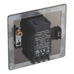 LAP  1-Gang 2-Way LED Dimmer Switch  Black Nickel with Colour-Matched Inserts