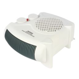 2000W Electric Freestanding Fan Heater White