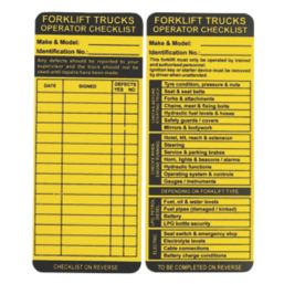 Essentials  Forklift Safety Tag Inserts 10 Pack