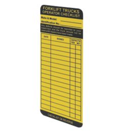 Essentials  Forklift Safety Tag Inserts 10 Pack