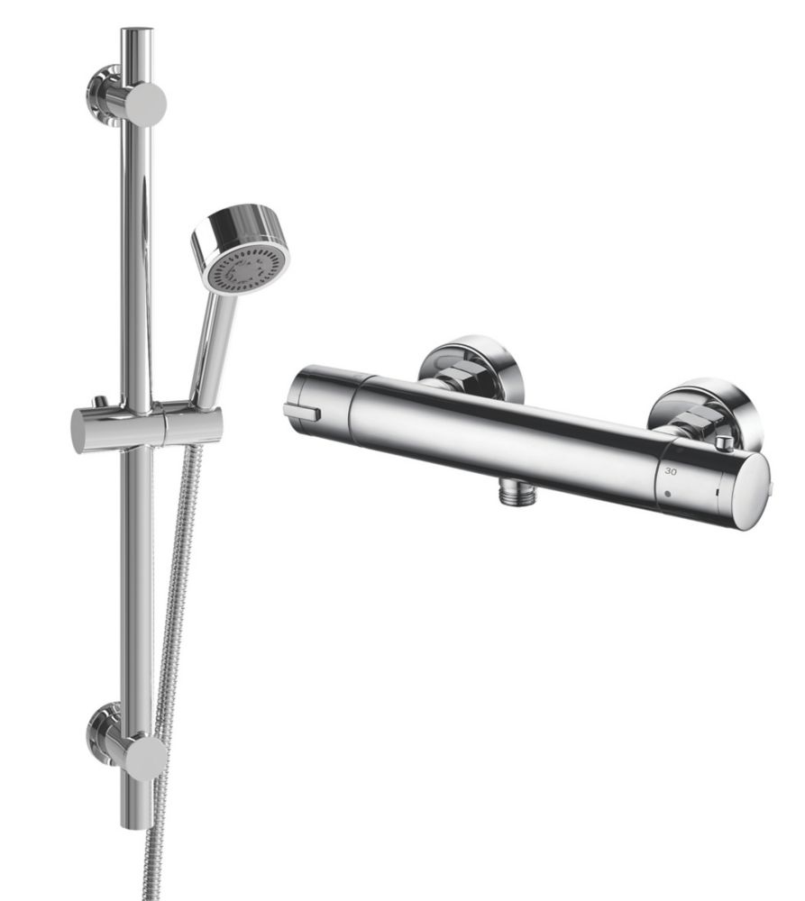 ETAL Harlow RearFed Exposed Polished Chrome Thermostatic Bar Mixer