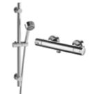 ETAL Harlow Rear-Fed Exposed Polished Chrome Thermostatic Bar Mixer Shower