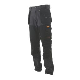 DEWALT Memphis Work Trousers Grey/Black 30" W 29" L