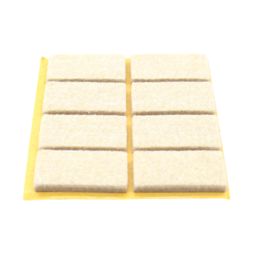 Essentials Beige Rectangular Self-Adhesive Felt Pads 20mm x 40mm 80 Pack