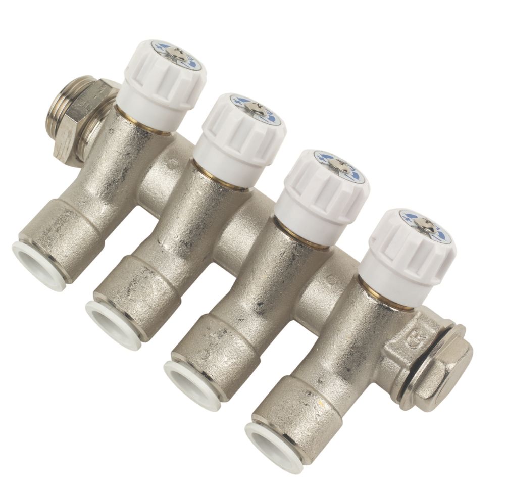 JG Speedfit 4 Port Modular Manifold Silver