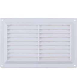 Map Vent Fixed Louvre Vent with Flyscreen White 229mm x 152mm