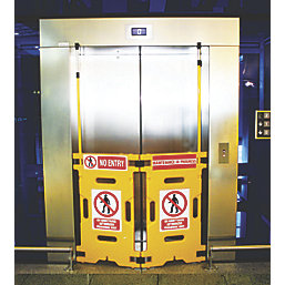 Addgards Elevator Gard 2-Panel Barrier Yellow 650mm