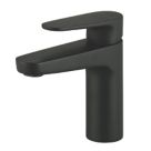 Refurb Swirl Caldew Black 151mm Standard Lever Mono Basin Mixer Tap  With Clicker Waste