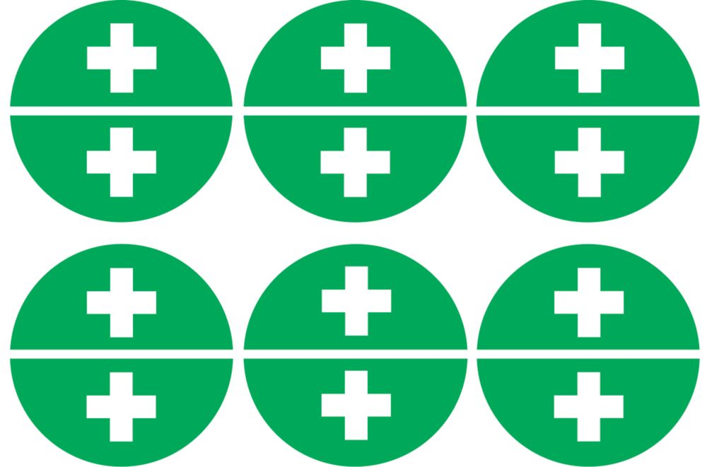 First Aider Hard Hat Labels 230mm x 330mm Screwfix