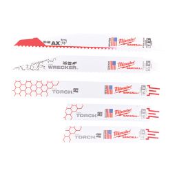 Milwaukee Sawzall 49222205 Multi-Material Demolition Blade Set 5 Pieces