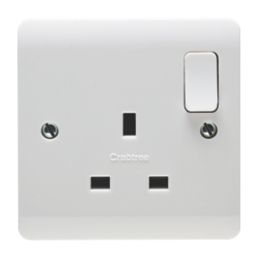 Crabtree Instinct 13A 1-Gang SP Switched Socket White