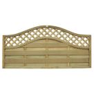 Forest Prague  Lattice Curved Top Fence Panels Natural Timber 6' x 3' Pack of 3