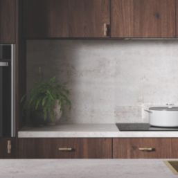 Wilsonart Omega Modern Square Edge Matt Beige Concrete Effect Laminate Breakfast Bar 4100mm x 900mm x 38mm