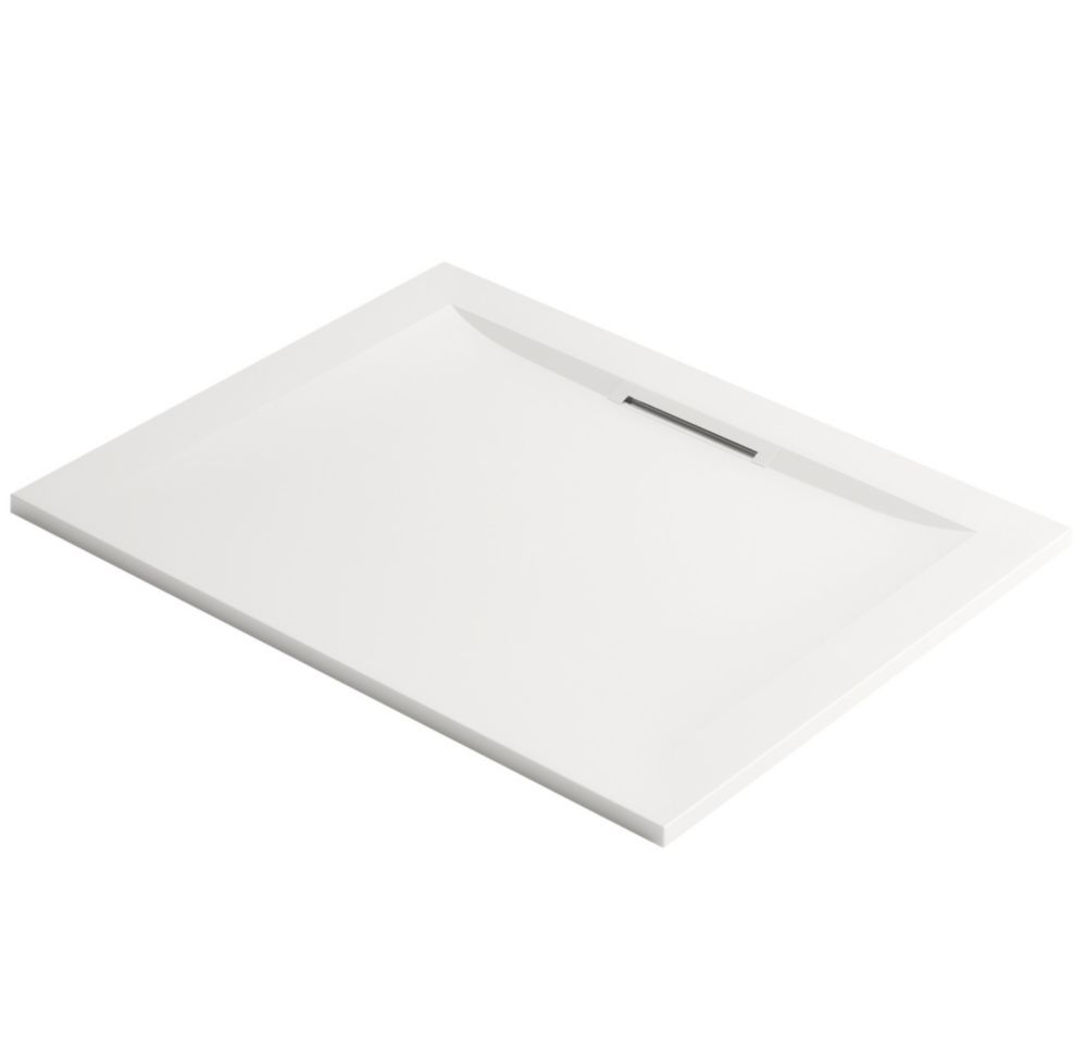 Mira Flight Level Rectangular Shower Tray White 1200mm x 760mm x 25mm Screwfix