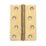 Smith & Locke Polished Brass  Fixed Pin Butt Hinges 100mm x 71mm 2 Pack